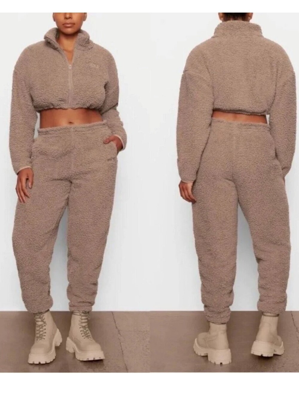 Skims fuzzy joggers Size Small Tan